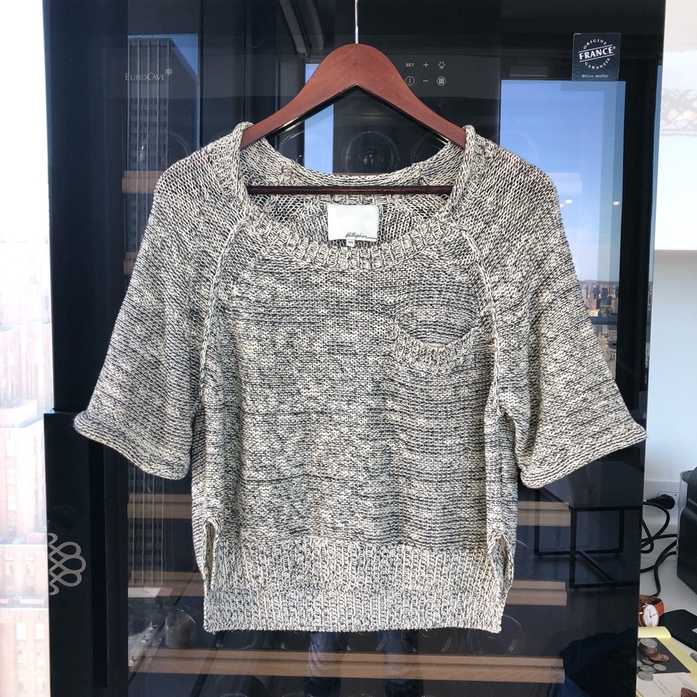 Philipe Lim cropped marked sweater